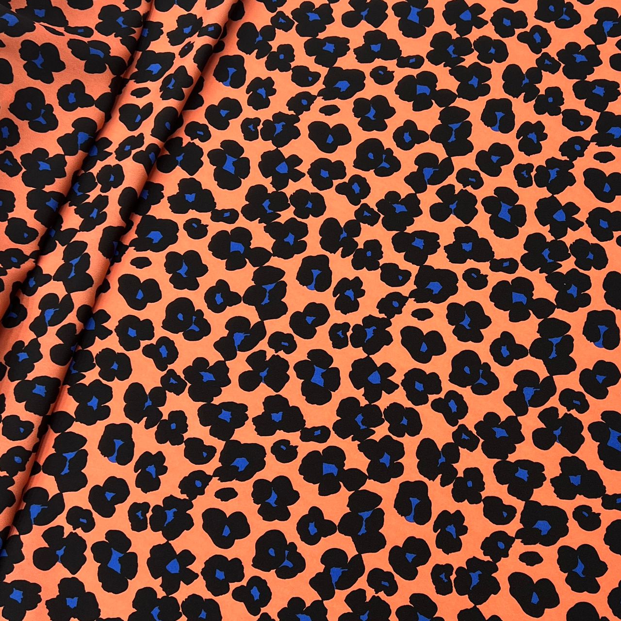 10001-PT16 Korea Nashiji Silky Printed 60" (Peach Orange)