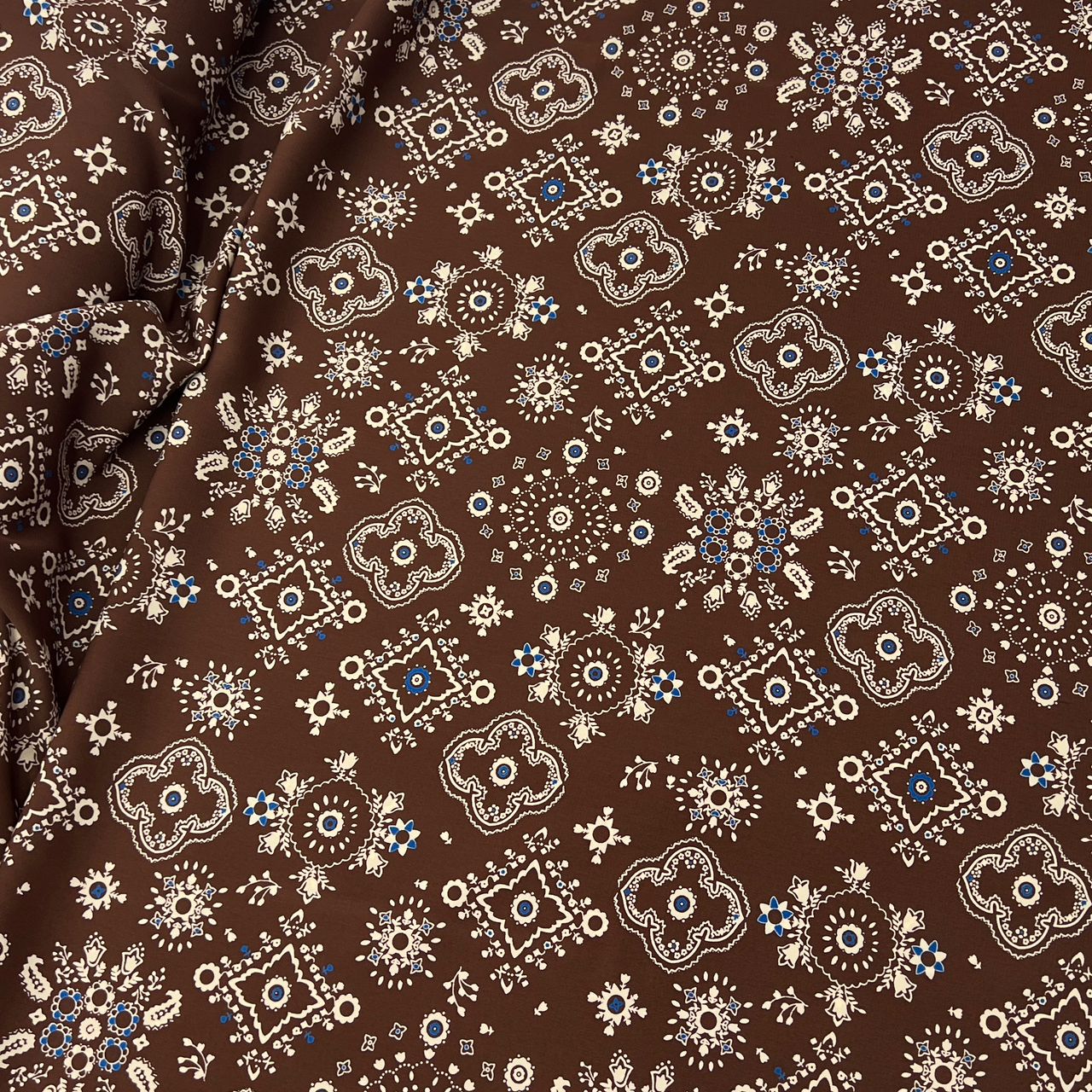 10002-PT12 Korea Korean Silky Printed 60" (Rich Brown)