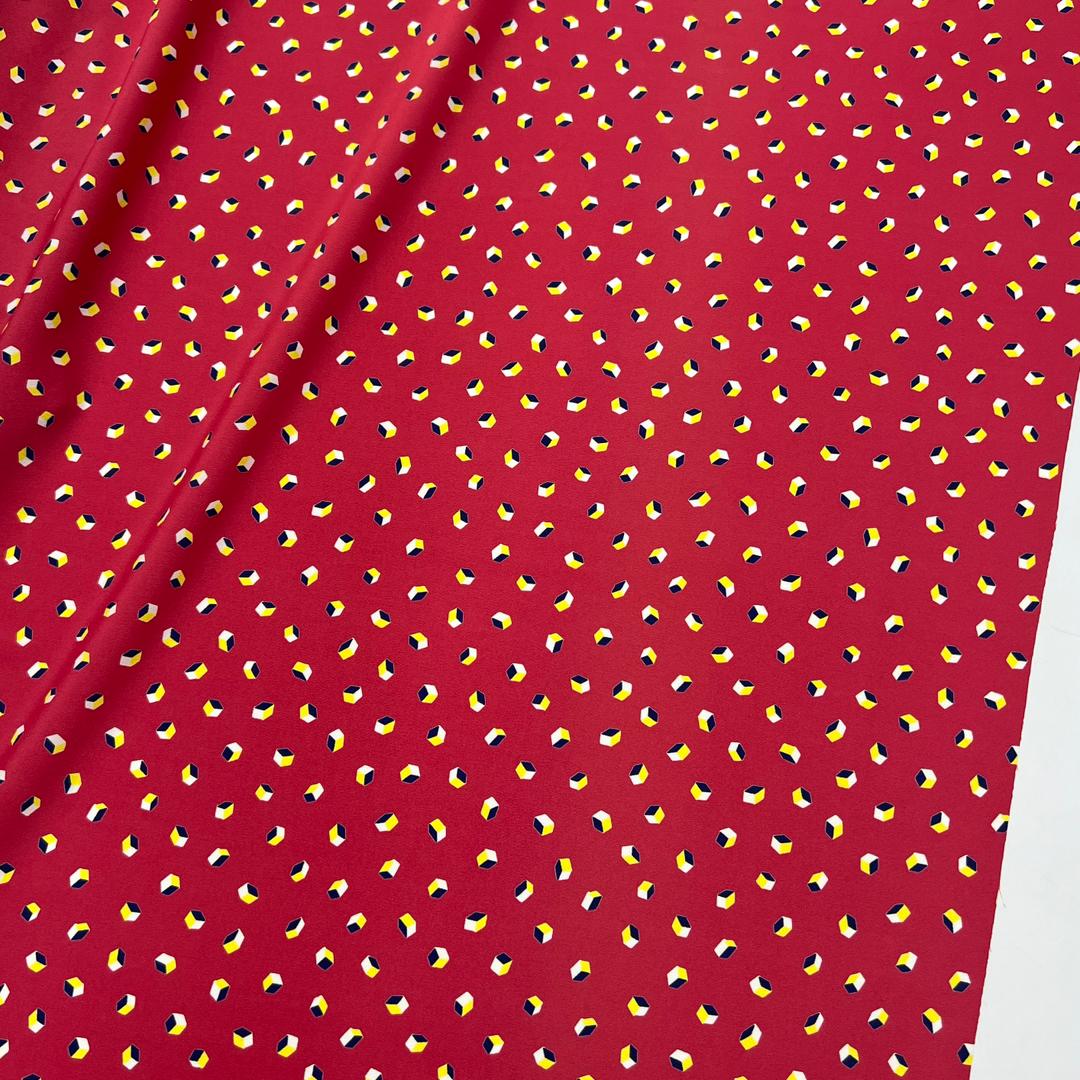 10001-PT10B Korea Nashiji Silky Printed 60" (Red)