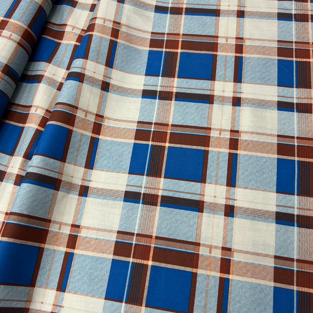 20002-CK08C Korea Cotton Checks 60" (Blue)