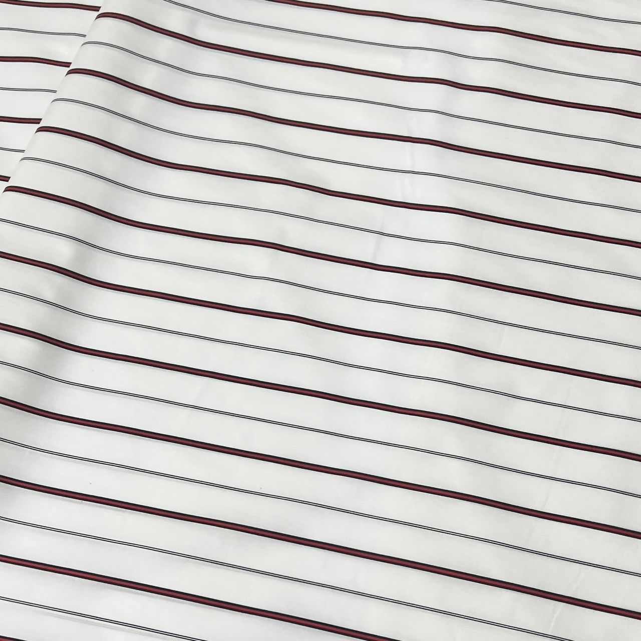 20001-ST02B Korea Cotton Stripes 60" (Off White)