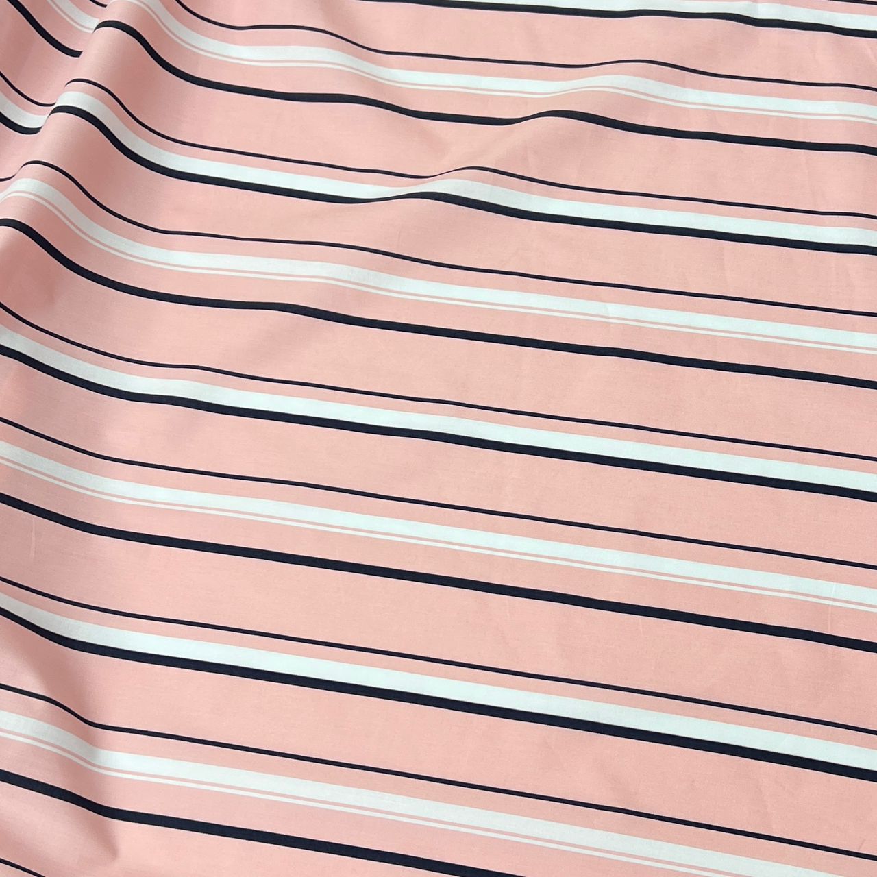 20001-ST01C Korea Cotton Stripes 60" (Peach Pink)