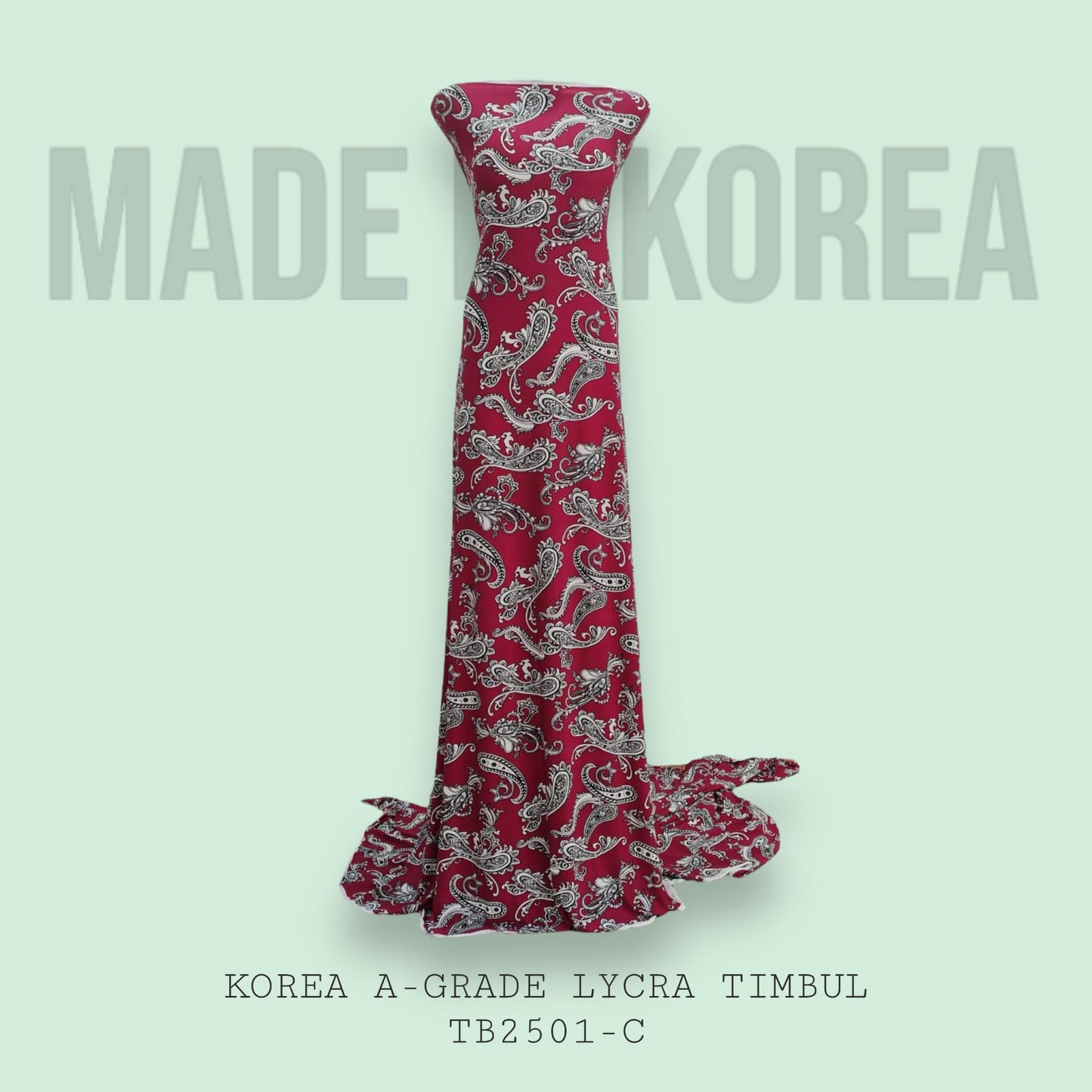 Korea A-Grade ITY Lycra Timbul Printed 60"