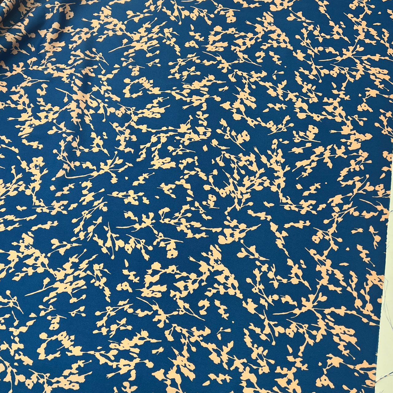 10001-PT13A Korea Nashiji Bercetak Sutera 60" (Biru)