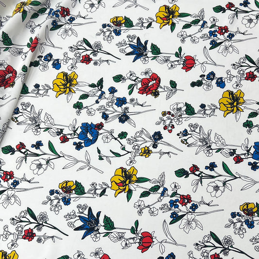 10001-PT18 Korea Nashiji Silky Printed 60" (Off White)