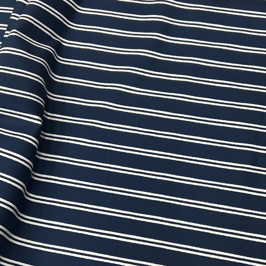20001-ST04A Korea Cotton Stripes 60" (Navy)
