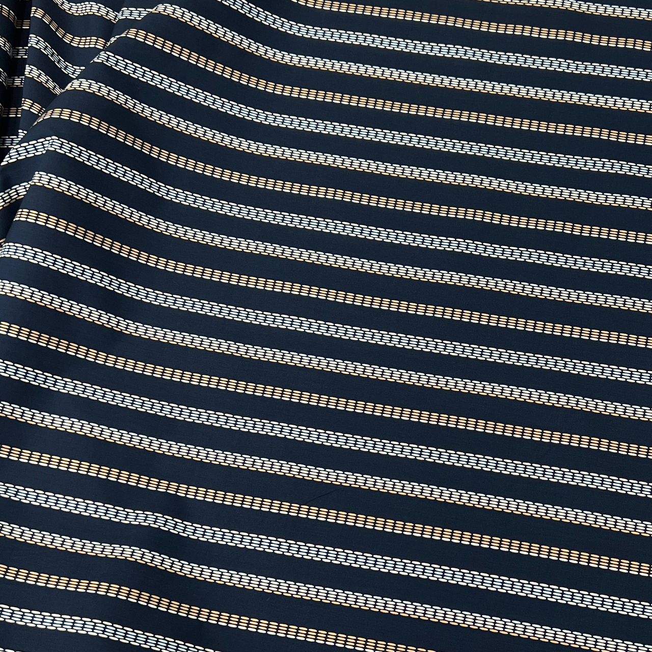 20001-ST06 Korea Cotton Stripes 60" (Navy)