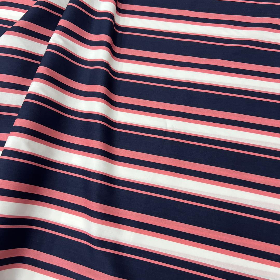 20001-ST12 Korea Cotton Stripes 60" (Navy)