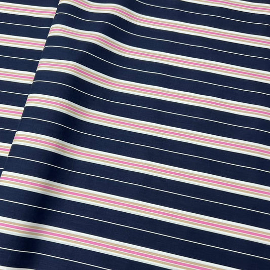 20001-ST13 Korea Cotton Stripes 60" (Navy)