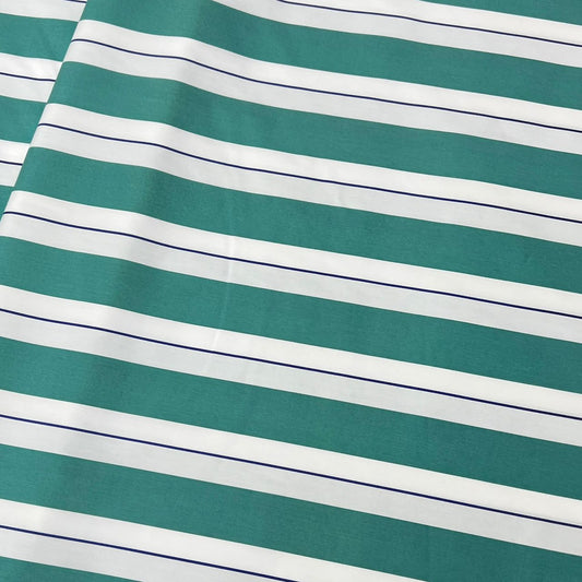 20001-ST15A Korea Cotton Stripes 60" (Teal Green)