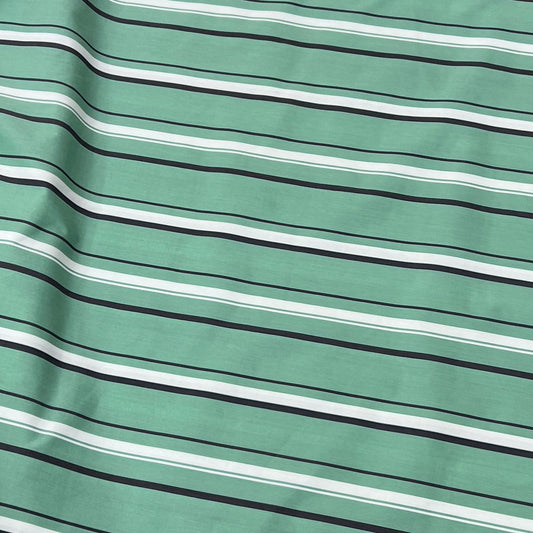 20001-ST01B Korea Cotton Stripes 60" (Slate Green)