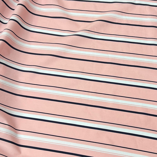 20001-ST01C Korea Cotton Stripes 60" (Peach Pink)