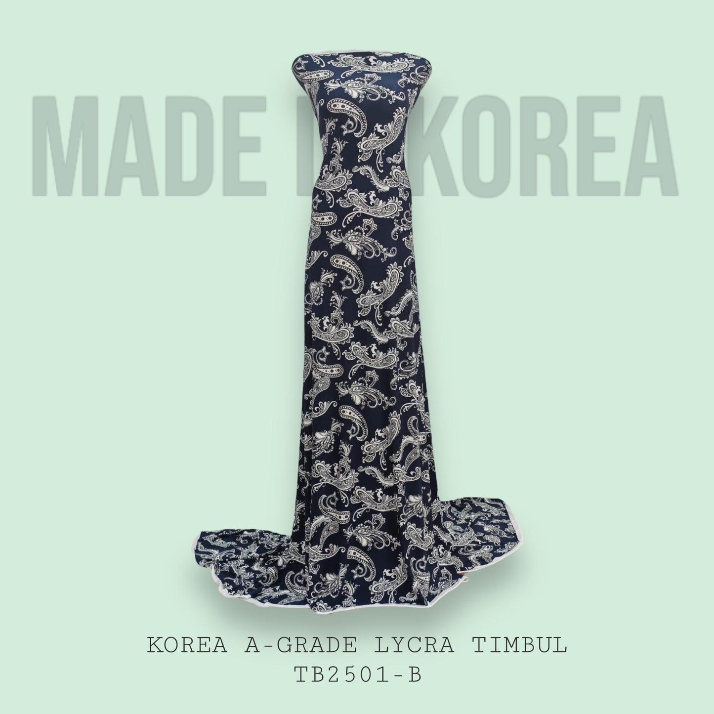 Korea Gred A ITY Lycra Timbul Cetakan 340 gram Bidang 60