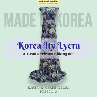 Korea A-Grade ITY Lycra Printed 340 grams Bidang 60