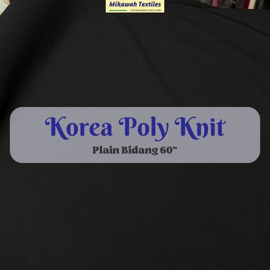 Korea Poly Knit Plain Bidang 60